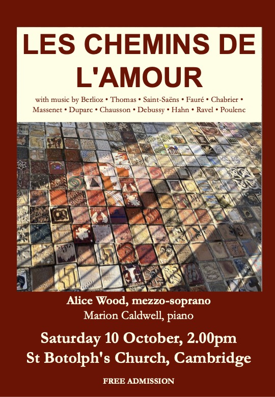 Les Chemins de l'amour - Alice Wood, soprano